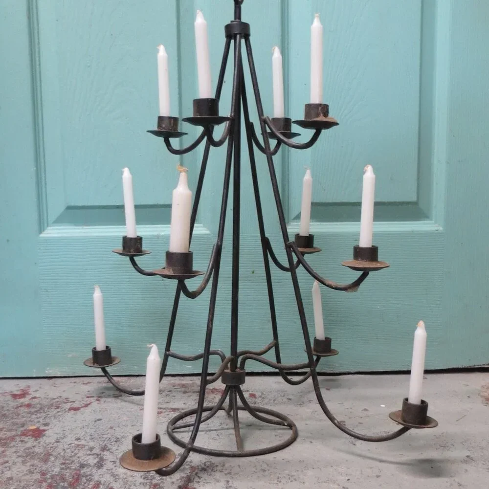 Candelabra Unique Vintage Tree Shaped black wrought? iron metal 24